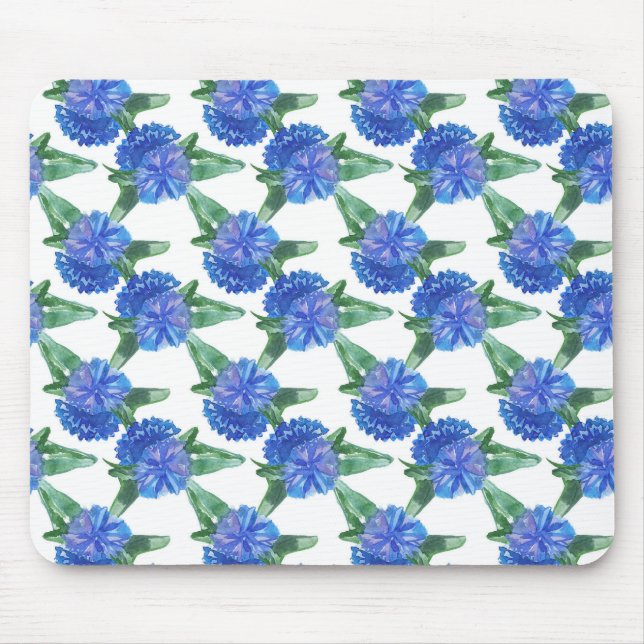 watercolor cornflowers mouse mat (Front)