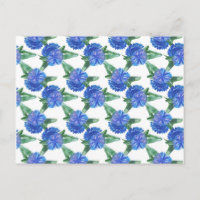 watercolor cornflowers