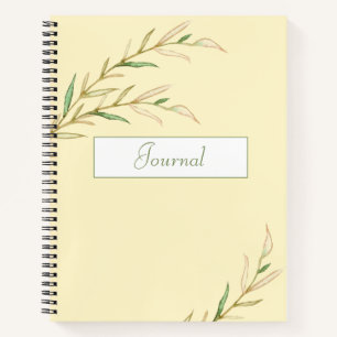 Watercolor Cottage Garden Roses Notebook