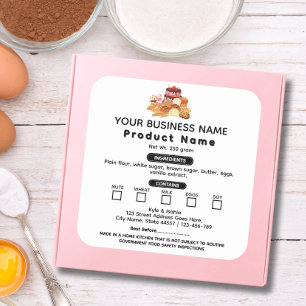  Watercolor Cottage Law Food label sticker