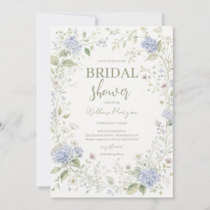 Watercolor Cottagecore Bridal Shower Wildflower Invitation