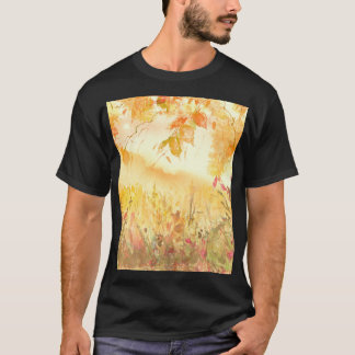 Watercolor Country Forest Landscape Art T-Shirt