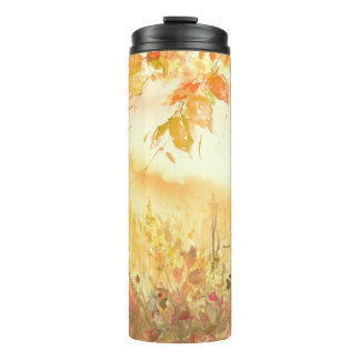 Watercolor Country Forest Landscape Art Thermal Tumbler