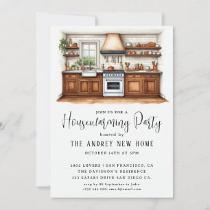Watercolor Country Kitchen  Invitation