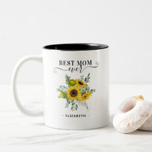 Watercolor Country Sunflower Best Mum Ever Mug