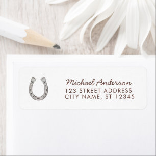 Watercolor Cowboy Western Return Address