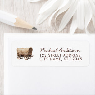 Watercolor Cowboy Western Return Address
