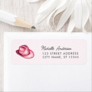 Watercolor Cowgirl Western Return Address