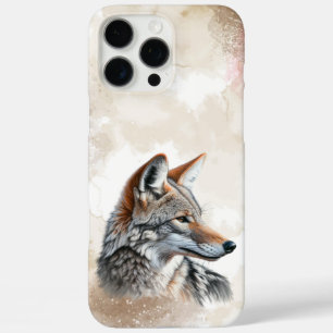 Watercolor Coyote Country Cottagecore Rustic Print iPhone 16 Pro Max Case