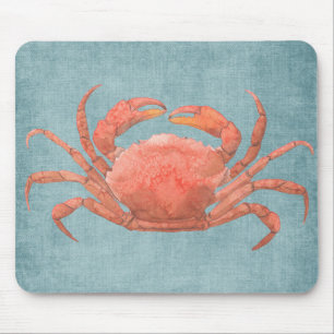 Watercolor Crab Mouse Mat