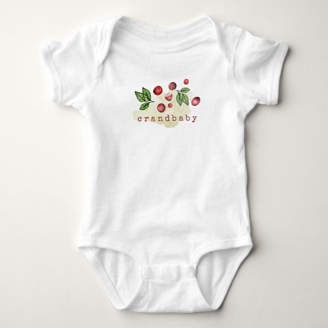 Watercolor Cranberry  Baby Bodysuit (Front)