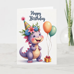 Watercolor Creature Birthday Card