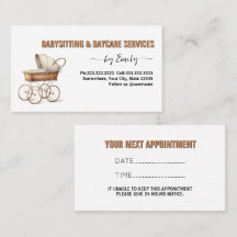 Watercolor crib Babysitting business 