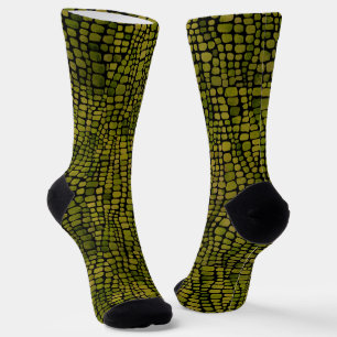 Watercolor Crocodile Print Socks