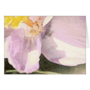 Watercolor crocus floral design on Note and Greeti