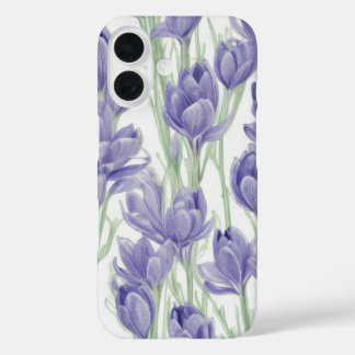 Watercolor Crocus Flowers Phone Case