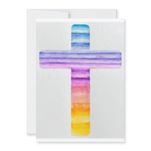 Watercolor Cross / Baptism Card/ Christian Card