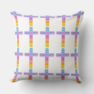 Watercolor Cross Christian Home Decor Modern Cushion