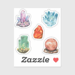 Watercolor Crystals Custom-Cut Vinyl Sticker