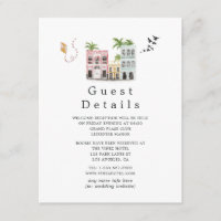 Watercolor Cuba Destination Wedding Guest Details
