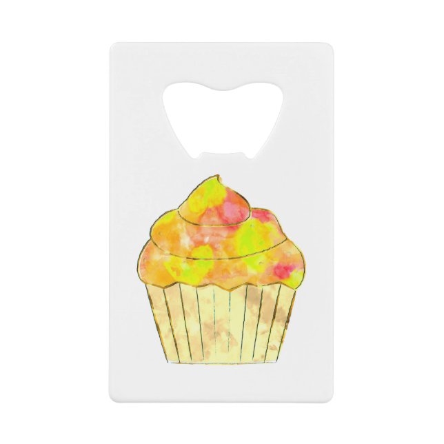Watercolor Cupcake Painting (Front)