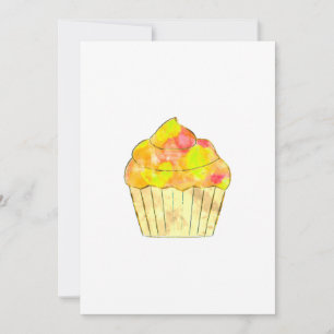 Watercolor Cupcake Painting Invitation