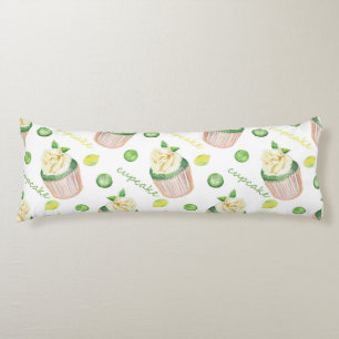 Watercolor cupcakes body cushion