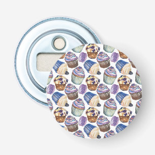 Watercolor cupcakes bottle opener