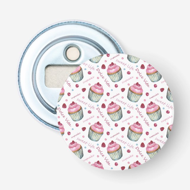 Watercolor cupcakes bottle opener (Front)
