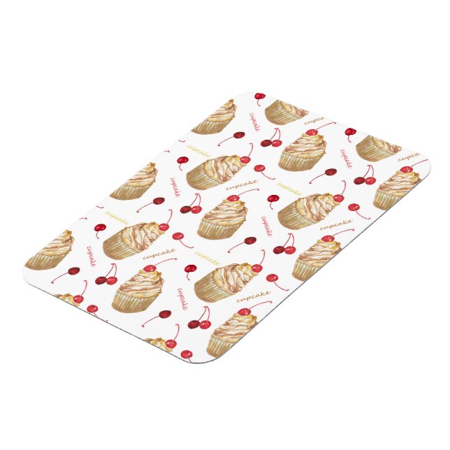 Watercolor cupcakes magnet (Left Side)