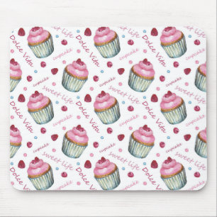 Watercolor cupcakes mouse mat