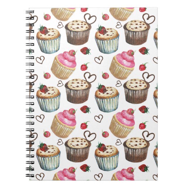 Watercolor cupcakes notebook (Front)