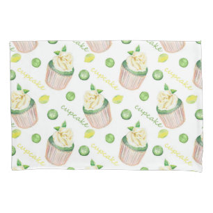 Watercolor cupcakes pillowcase