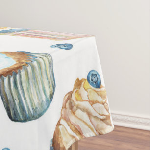 Watercolor cupcakes tablecloth