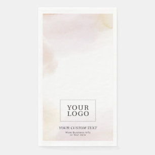 Watercolor Custom Business Logo Promotional Napkin