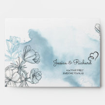 Watercolor Custom Envelope
