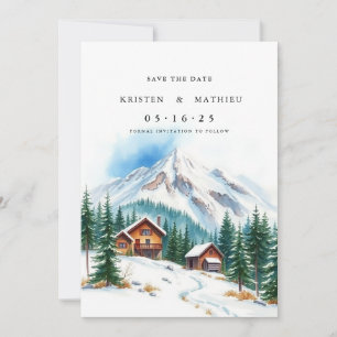 Watercolor Custom Mountain Save The Date