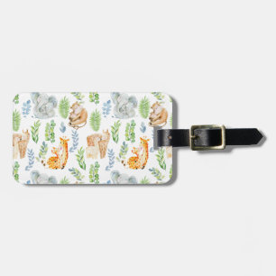 Watercolor Cute animals Personalised  Luggage Tag