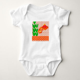 Watercolor Cute Aquatic Tropicl Fish Baby Bodysuit