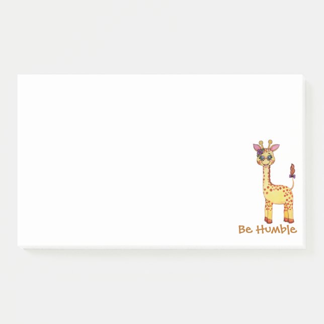 Watercolor Cute Baby Giraffe Post-it Notes (Front)