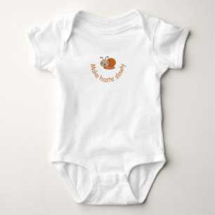 Watercolor cute baby snail bodysuit