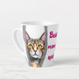 Watercolor Cute Beautiful Modern Cat Collection Latte Mug