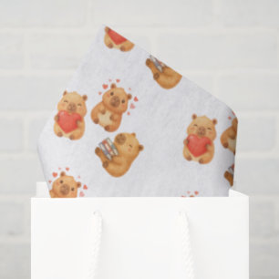 Watercolor Cute Capy Capybara Tissue Paper