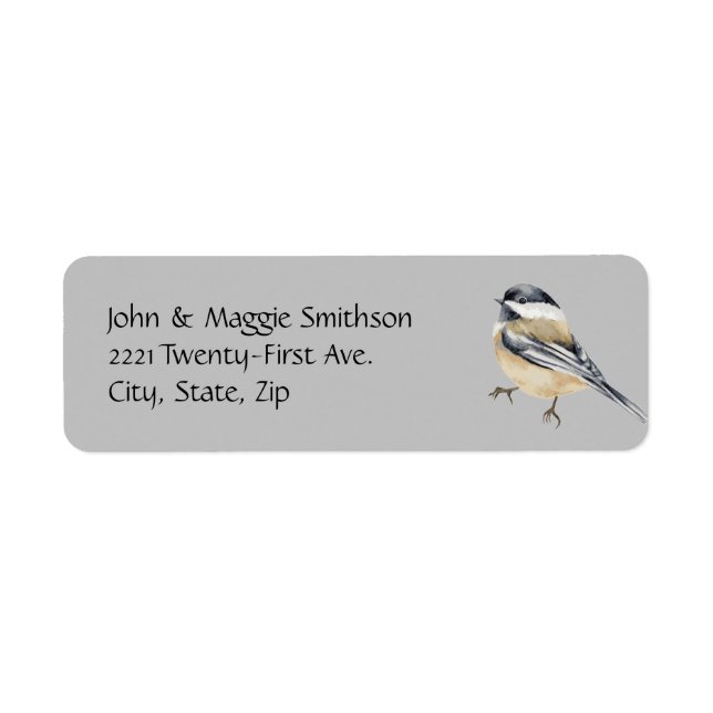 Watercolor Cute Chickadee Bird Nature art (Front)