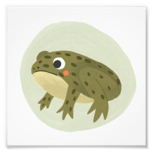 Watercolor Cute frog  Photo Print