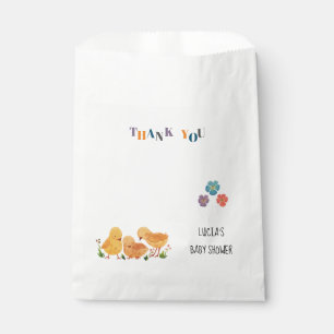 Watercolor Cute Little Chicken Baby Thank You Favour Bags