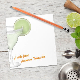 Watercolor Cute Margarita Cocktails Personalised Notepad