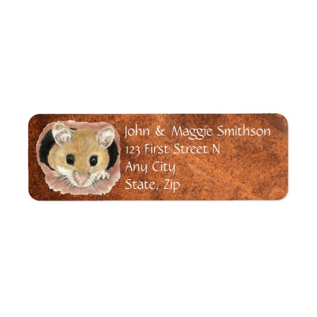 Watercolor Cute Mouse Animal Address (Front)