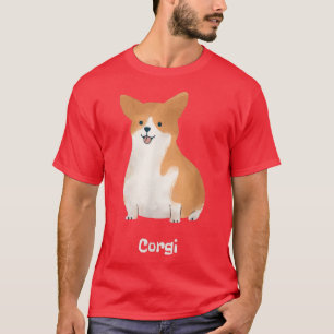 Watercolor Cute Pembroke Welsh Corgi Puppy Dog Lov T-Shirt
