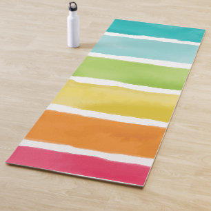 Watercolor Cute Rainbow Colours. Yoga Mat